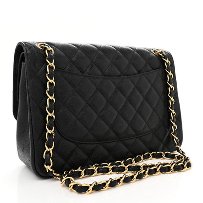 Chanel Caviar Quilted Jumbo Double Flap Black 3 of 11
