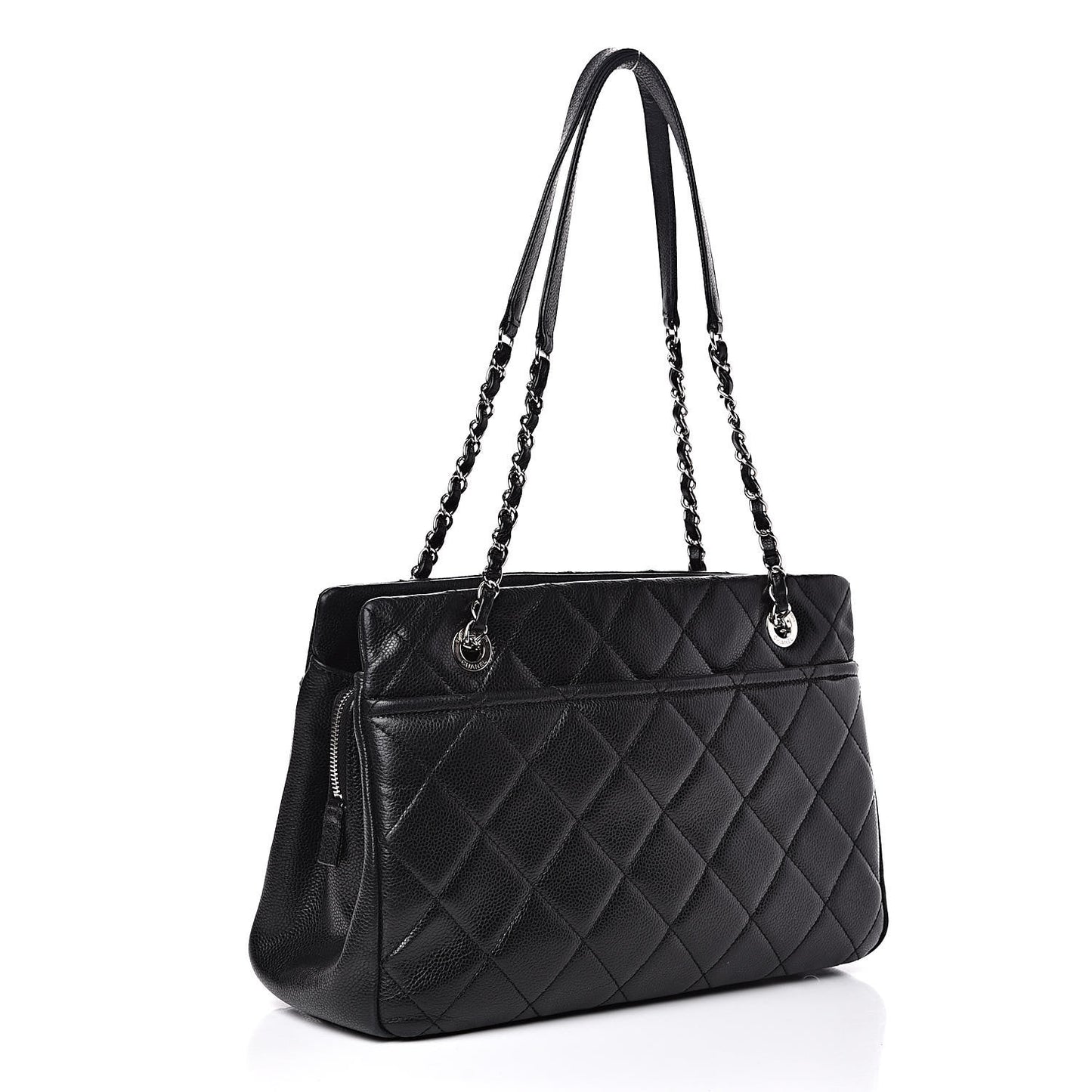 Caviar Quilted Timeless CC Soft Tote Black