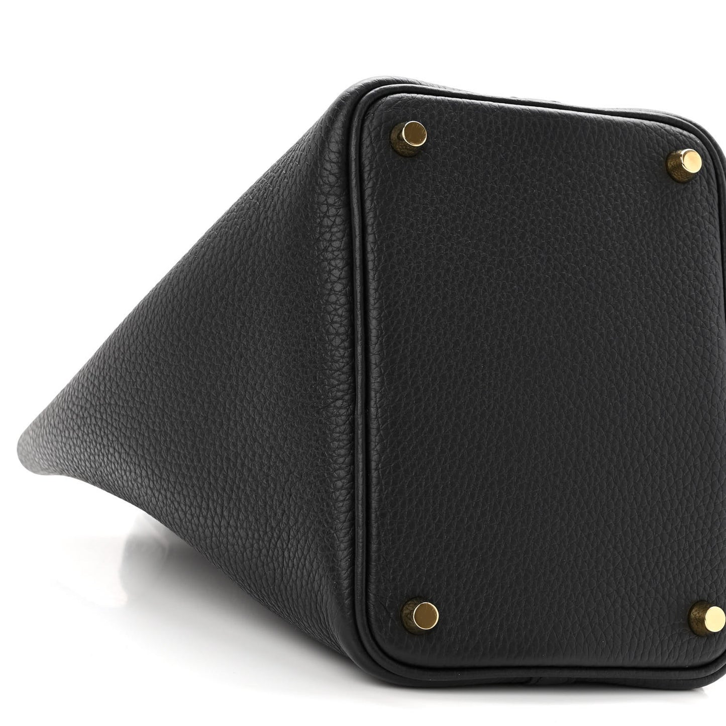 Taurillon Clemence Ostrich Touch Picotin Lock 18 PM Black