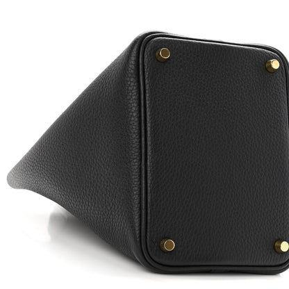 Hermes Taurillon Clemence Ostrich Touch Picotin Lock 18 PM Black 10 of 10