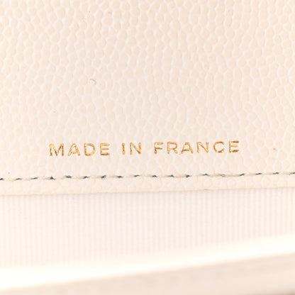 Chanel Caviar Quilted Flap Card Holder Wallet White 6 of 8