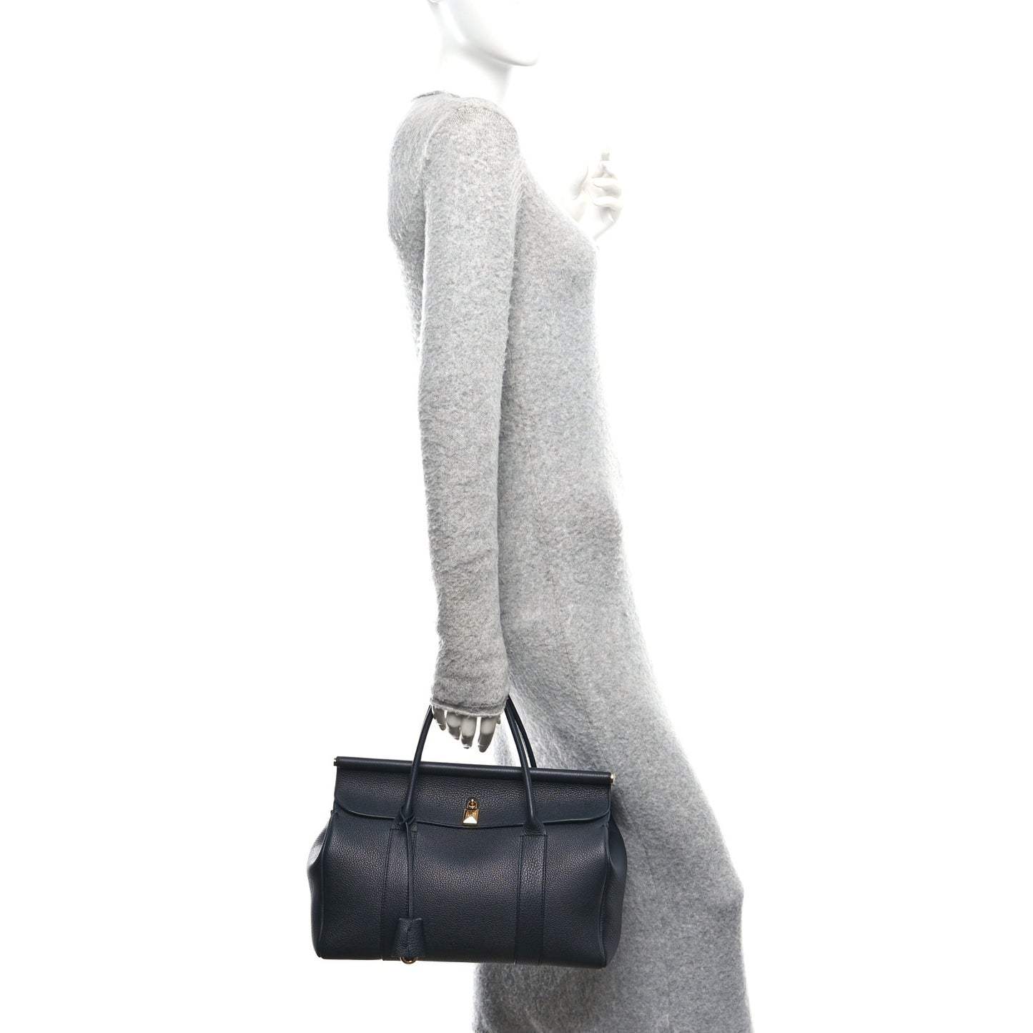 Grained Calfskin L32 Loom Bag Blue Navy