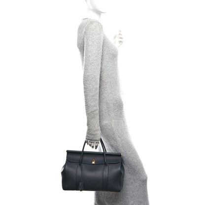Loro Piana Grained Calfskin L32 Loom Bag Blue Navy 2 of 10