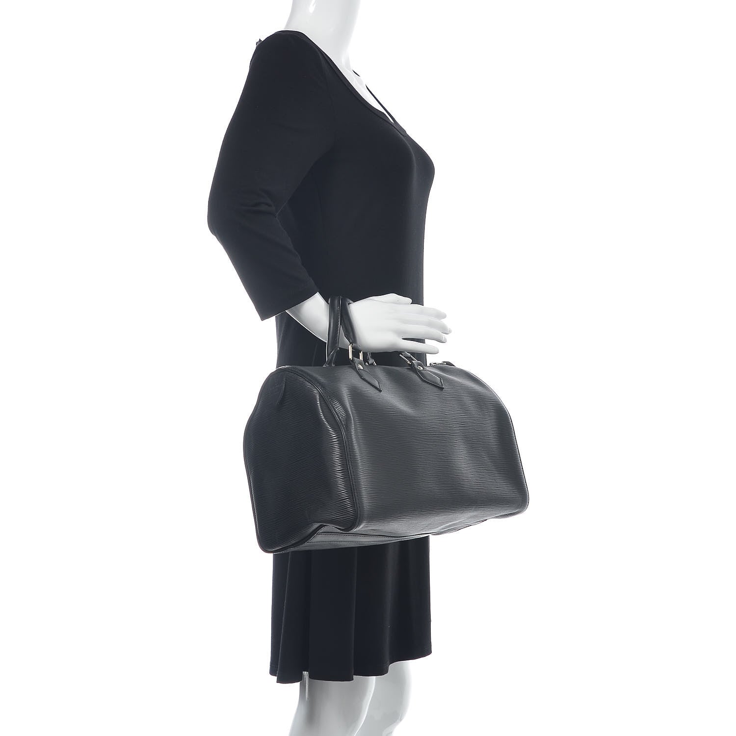 Louis Vuitton Epi Speedy 30 Black 2 of 15