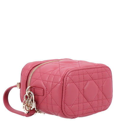 Christian Dior Lambskin Cannage Micro Vanity Case Strawberry Pink 4 of 10