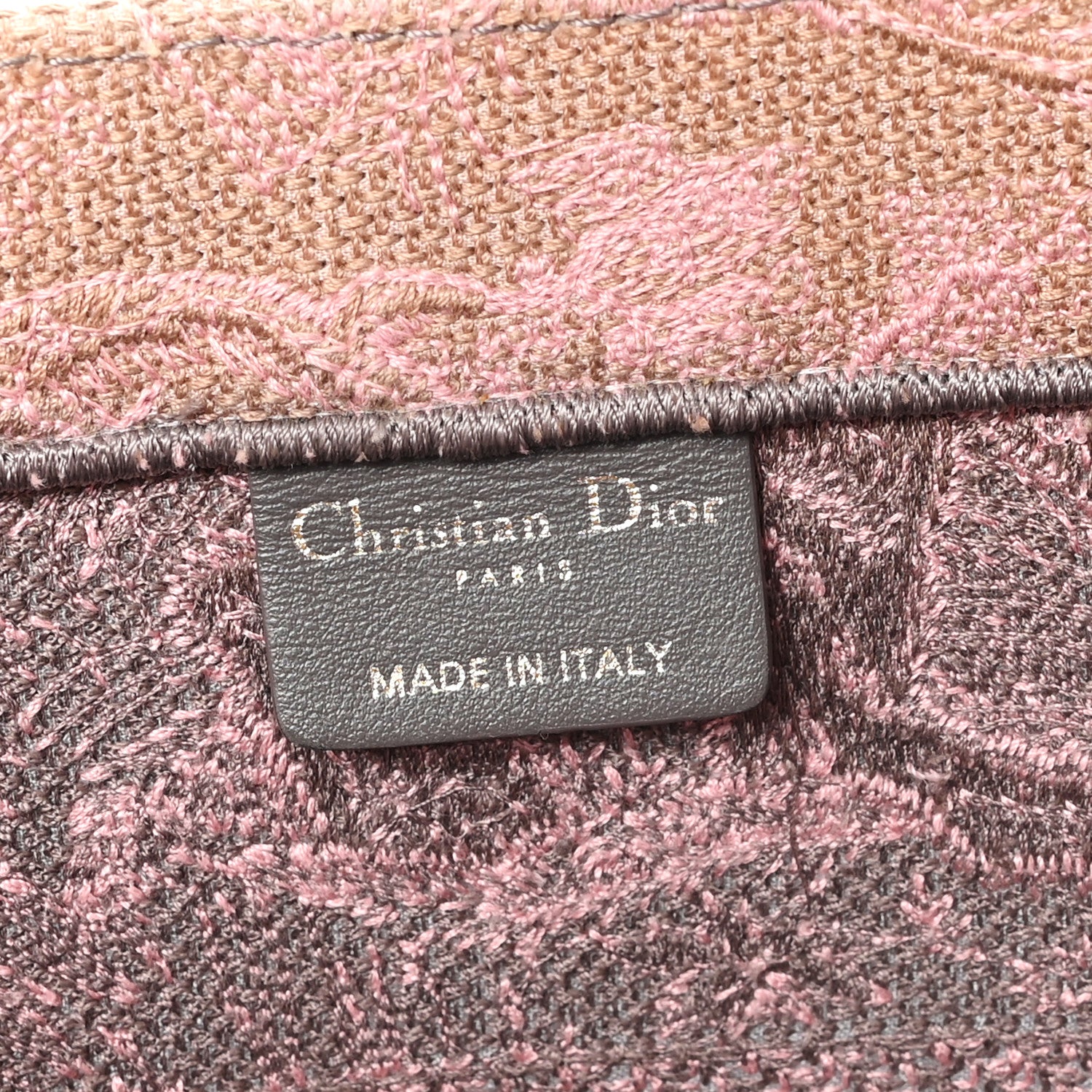 Christian Dior Canvas Embroidered Medium Dioriviera Toile De Jouy Book Tote Pink Grey 6 of 11