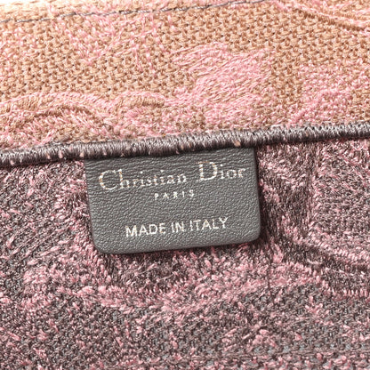 Christian Dior Canvas Embroidered Medium Dioriviera Toile De Jouy Book Tote Pink Grey 6 of 11