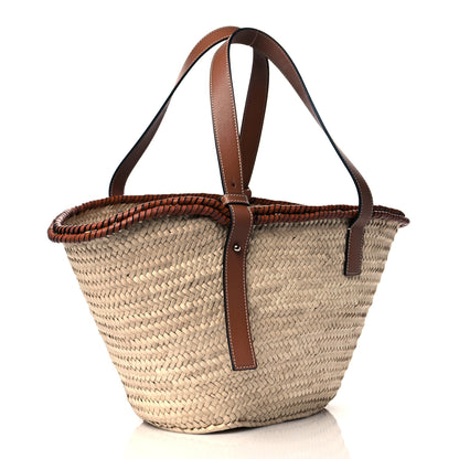 Loewe Raffia Basket Tote Bag Natural Tan 2 of 9