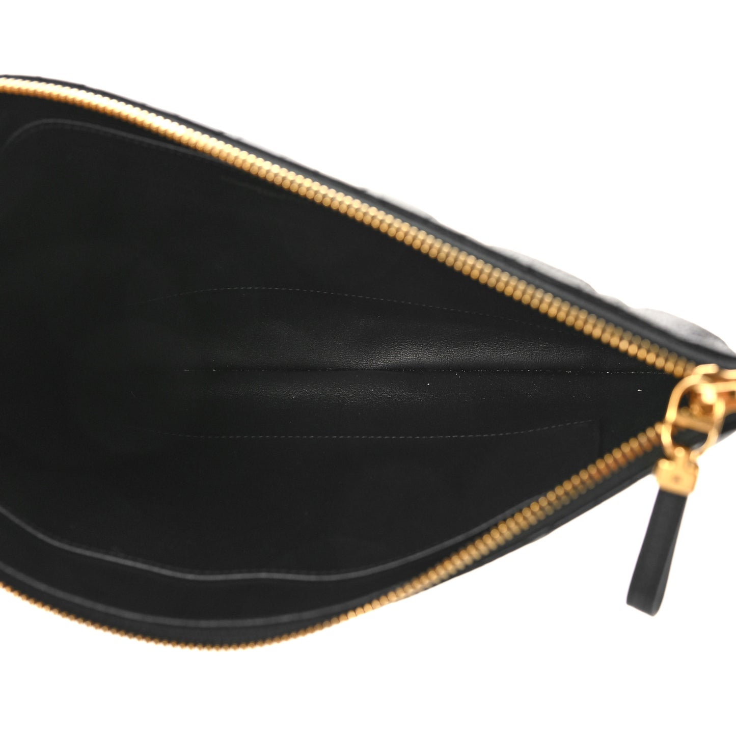 Supple Calfskin Cannage Large Caro Daily Pouch Black