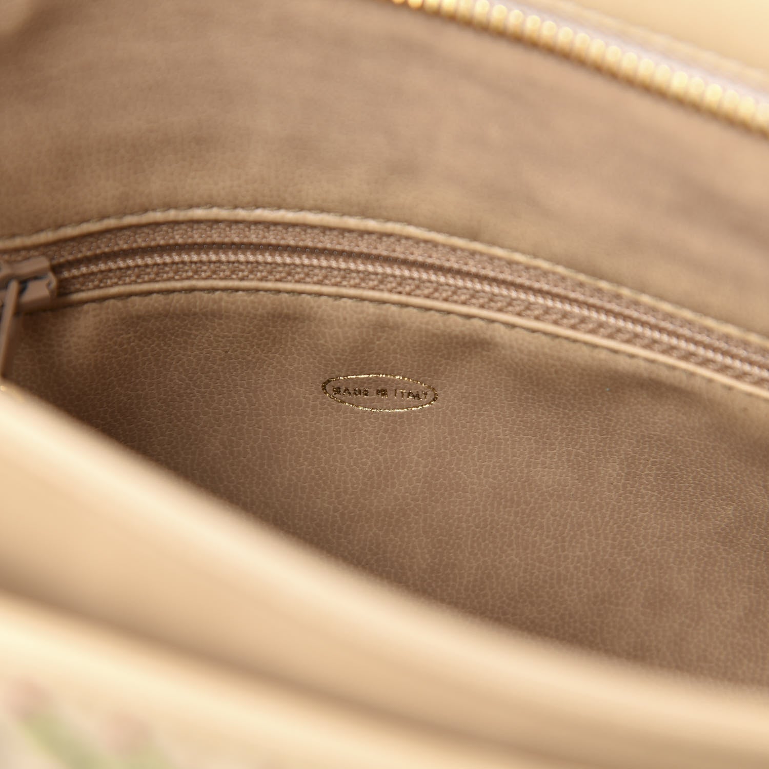 Chanel Calfskin Canvas Embroidered Flower Tote Beige 8 of 14