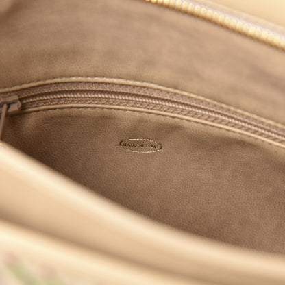 Chanel Calfskin Canvas Embroidered Flower Tote Beige 8 of 14