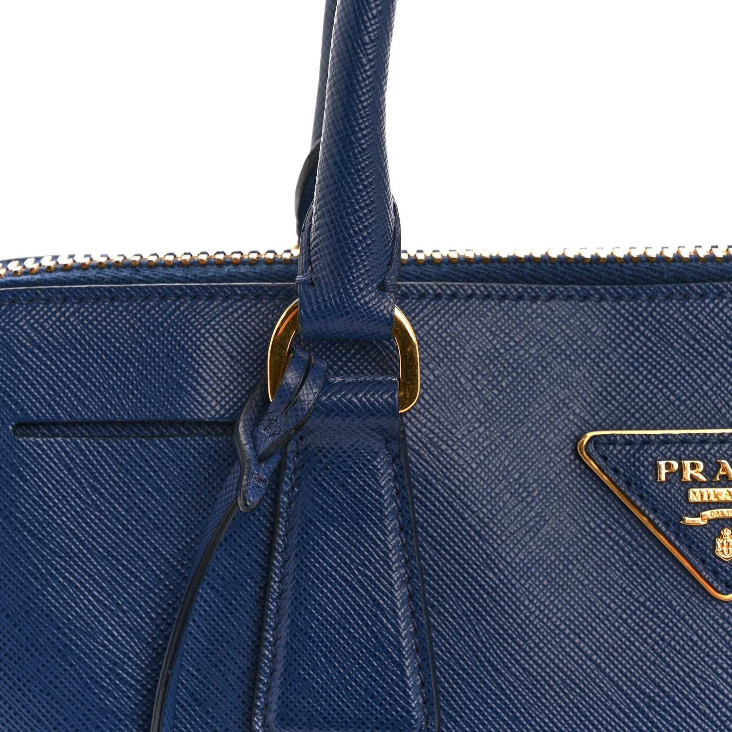 Prada Saffiano Lux Large Promenade Tote Bluette 12 of 15