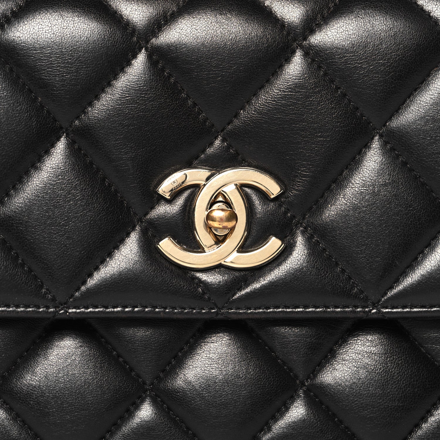 Chanel Lambskin Quilted Medium Trendy CC Flap Dual Handle Bag Black 9 of 11