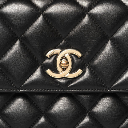 Chanel Lambskin Quilted Medium Trendy CC Flap Dual Handle Bag Black 9 of 11