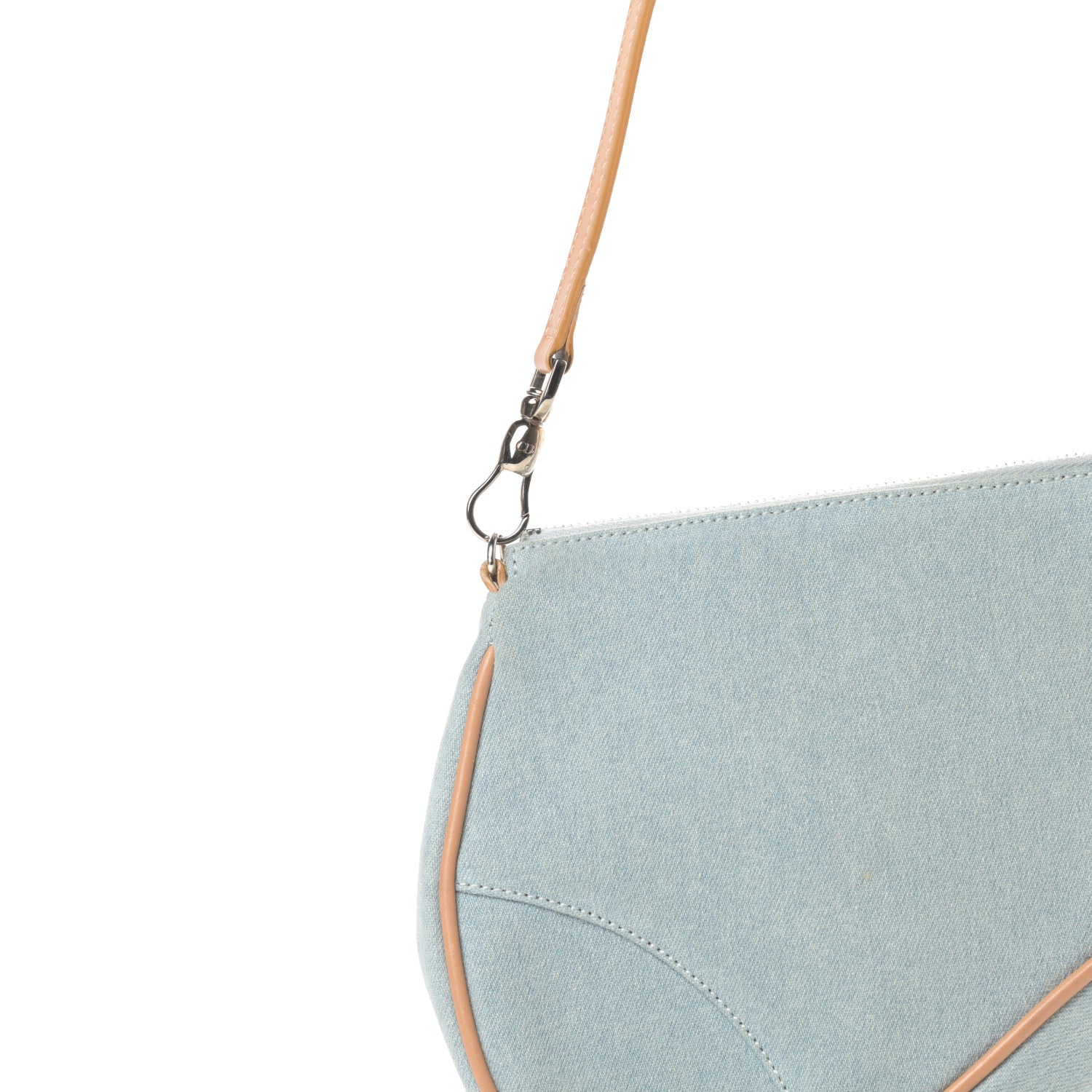 Christian Dior Denim Mini Saddle Pochette Blue 8 of 12