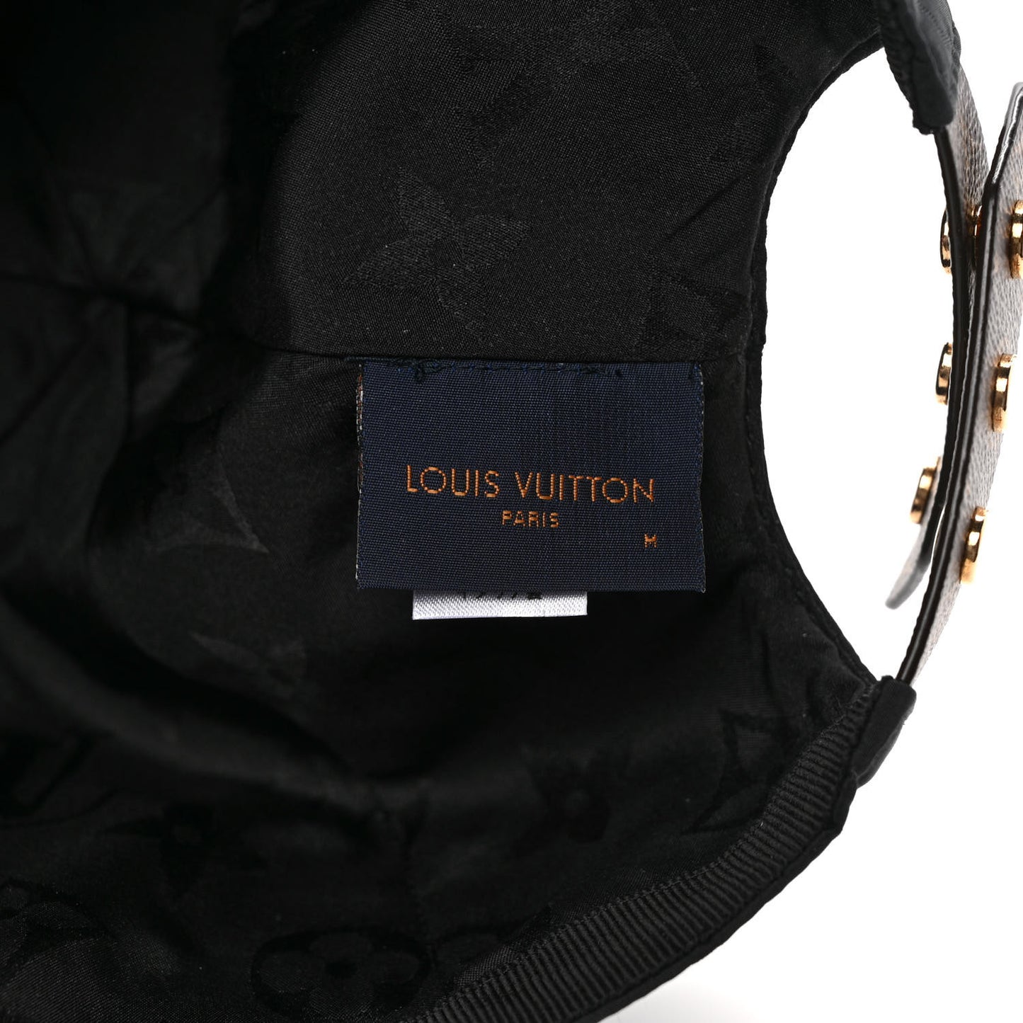 Polyester Silk Monogram LV Get Ready Cap M Black