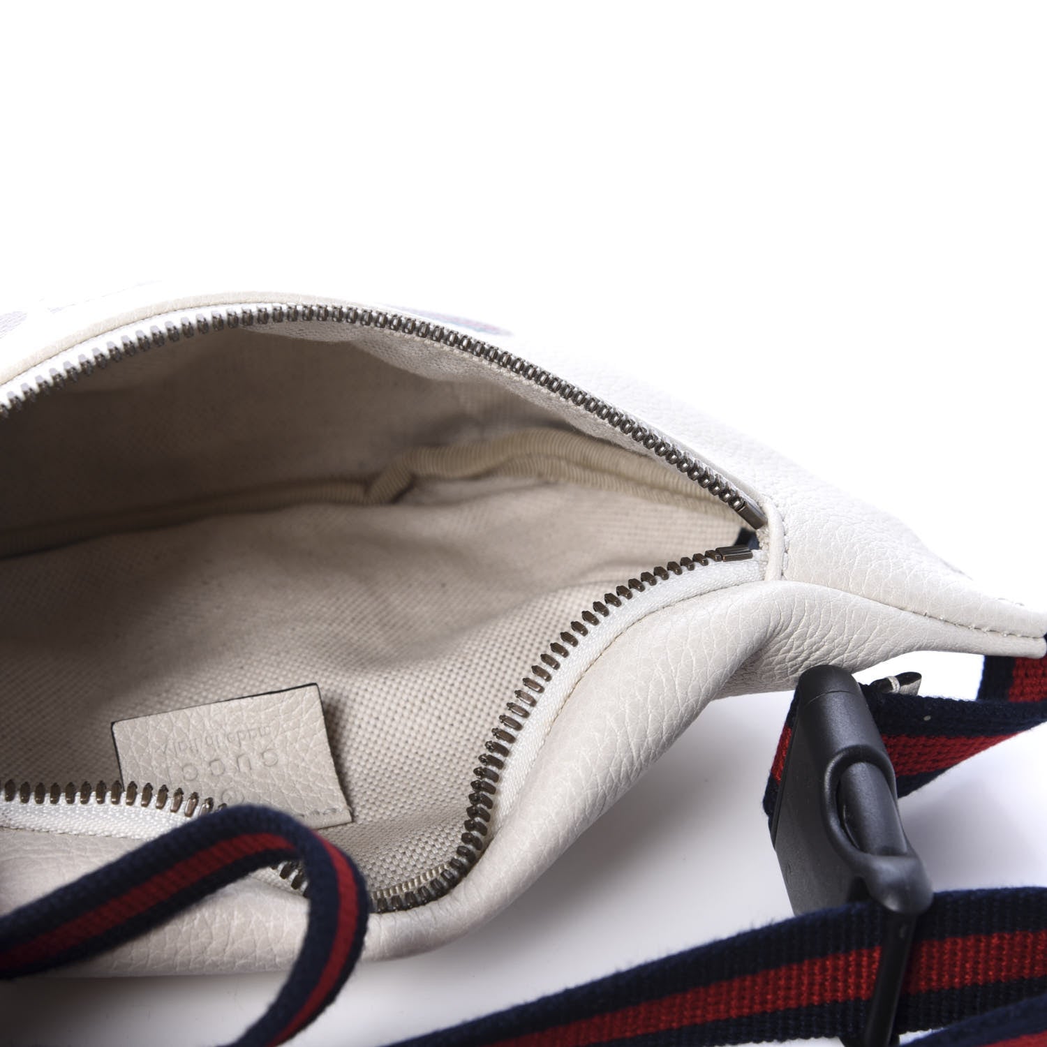 Gucci Grained Calfskin Small Logo Belt Bag White 5 of 11