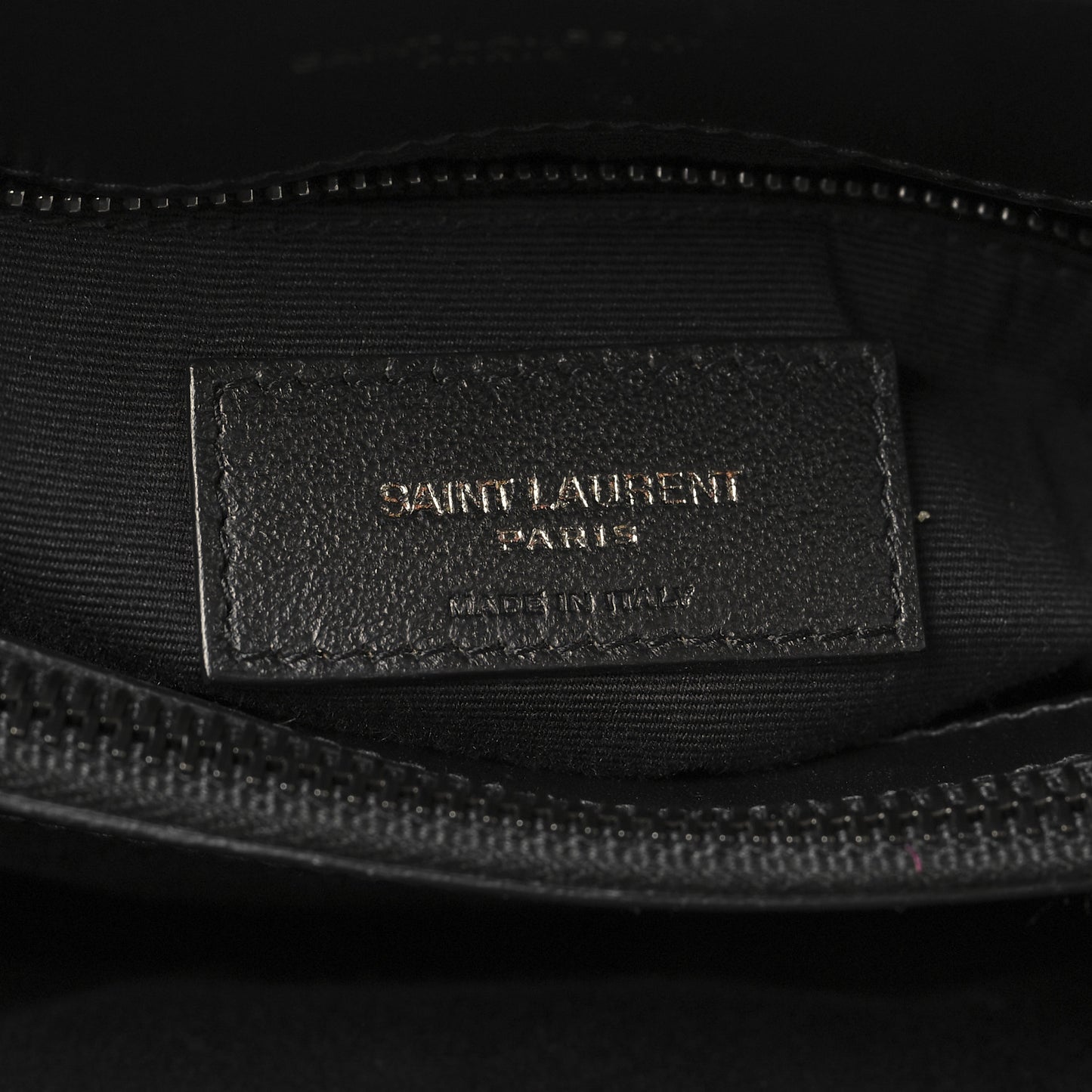 Calfskin Y Quilted Monogram Monochrome Medium Loulou Chain Satchel Black