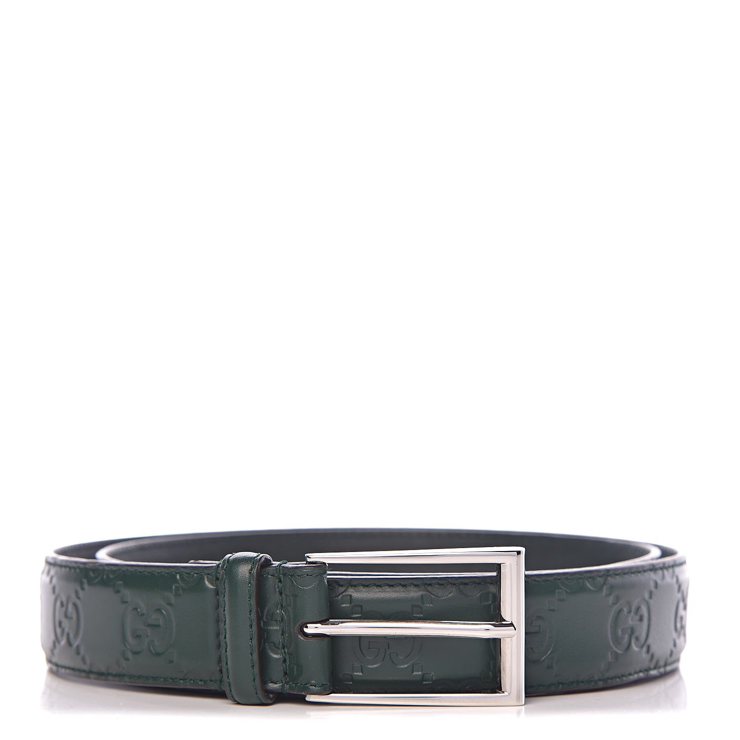 Gucci Guccissima Signature 30mm Belt 95 38 Verde 1 of 6