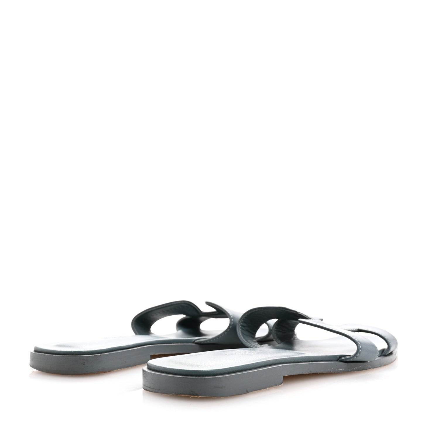 Box Calfskin Oran Sandals 37 Bleu Pinede