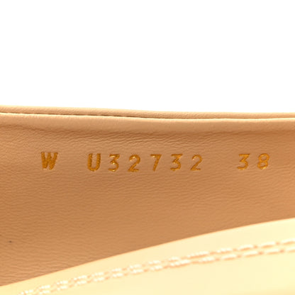 Chanel Lambskin Cap Toe CC Uniform Ballerina Flats 38 Beige Black 9 of 13