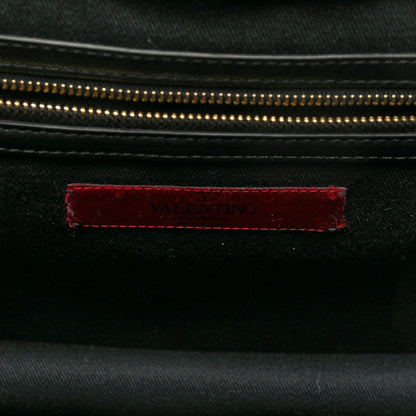 Valentino Garavani Vitello Extra Large Glam Lock Rockstud Flap Black 6 of 9