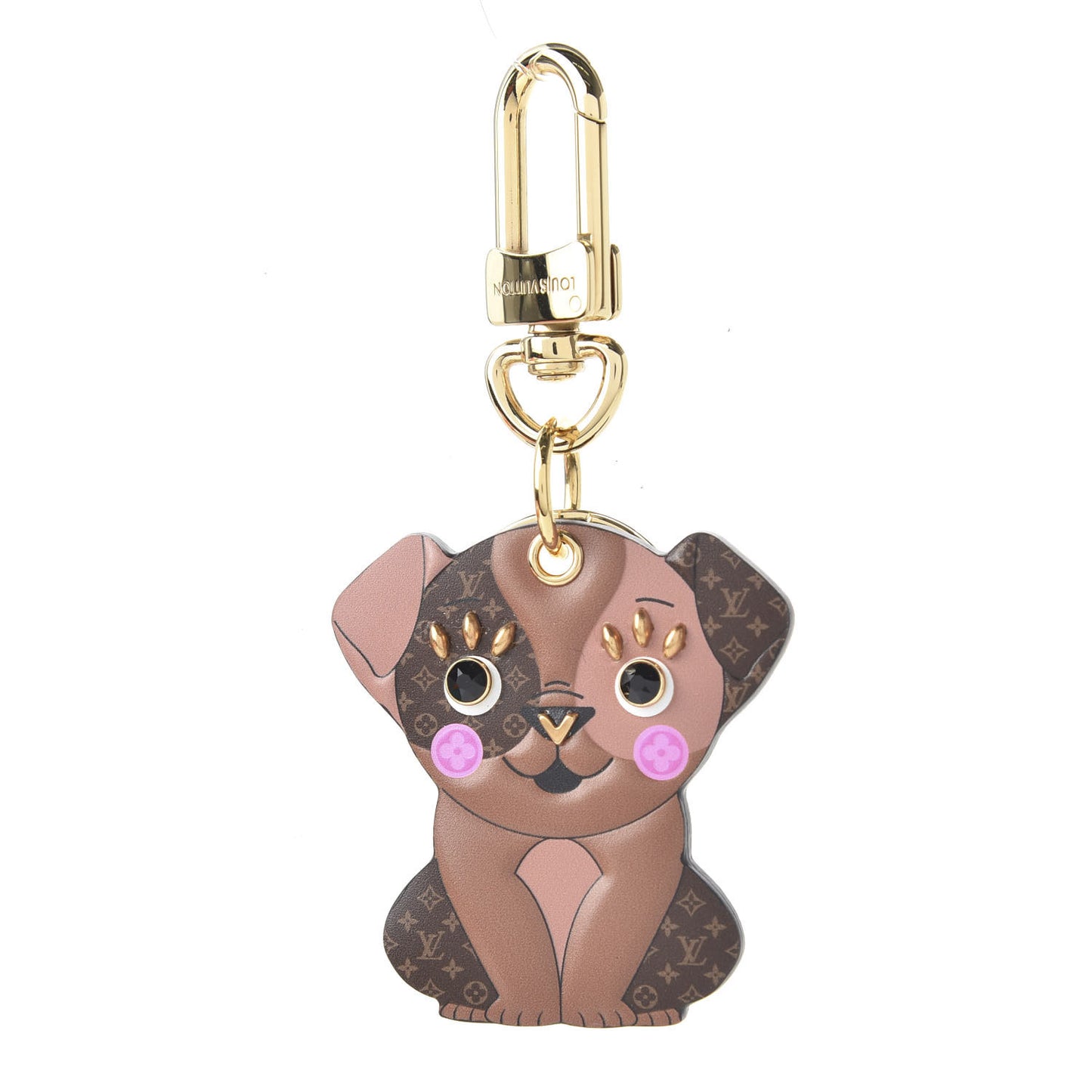 Monogram Puppy Bag Charm Key Holder