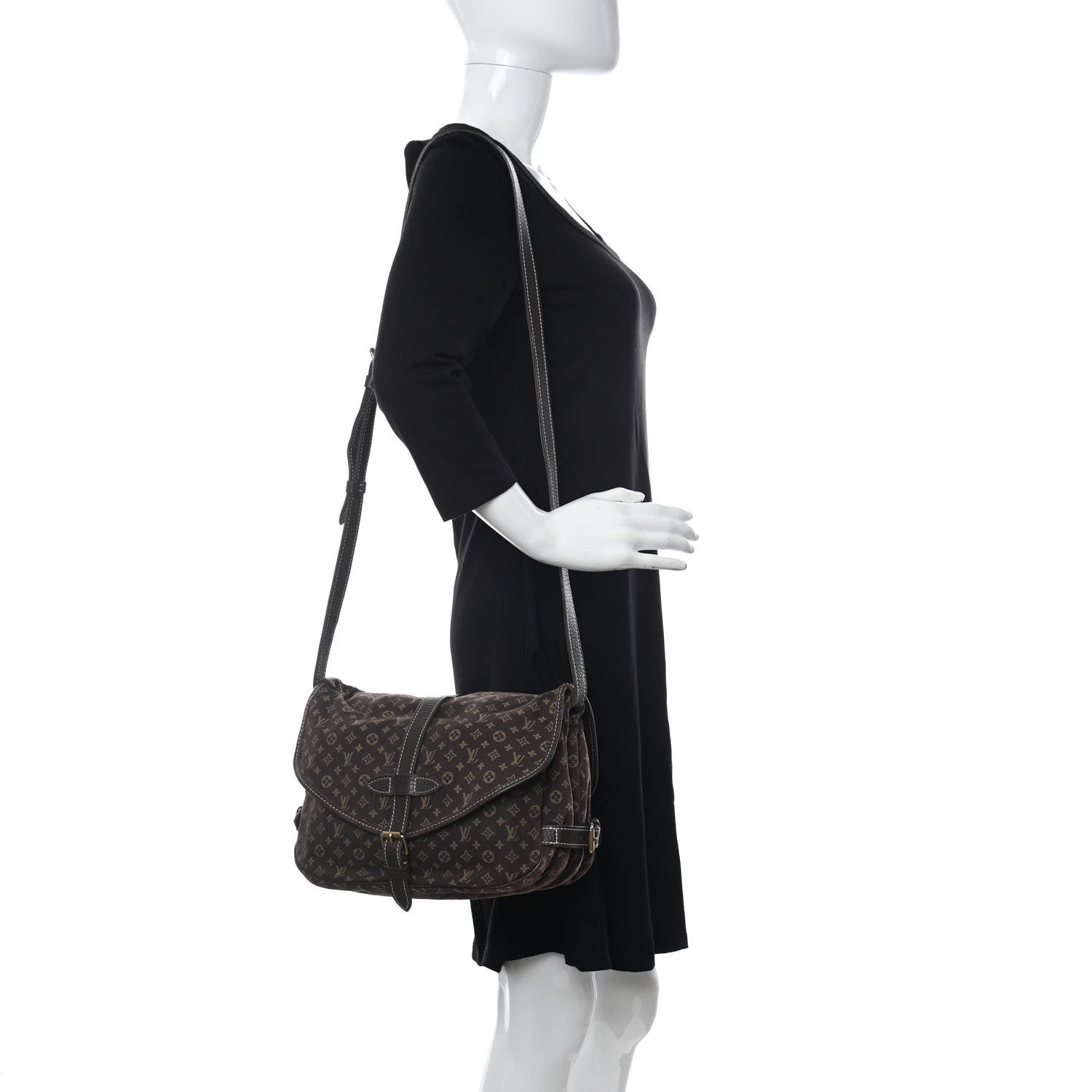 Louis Vuitton Monogram Mini Lin Saumur Ebene 2 of 18