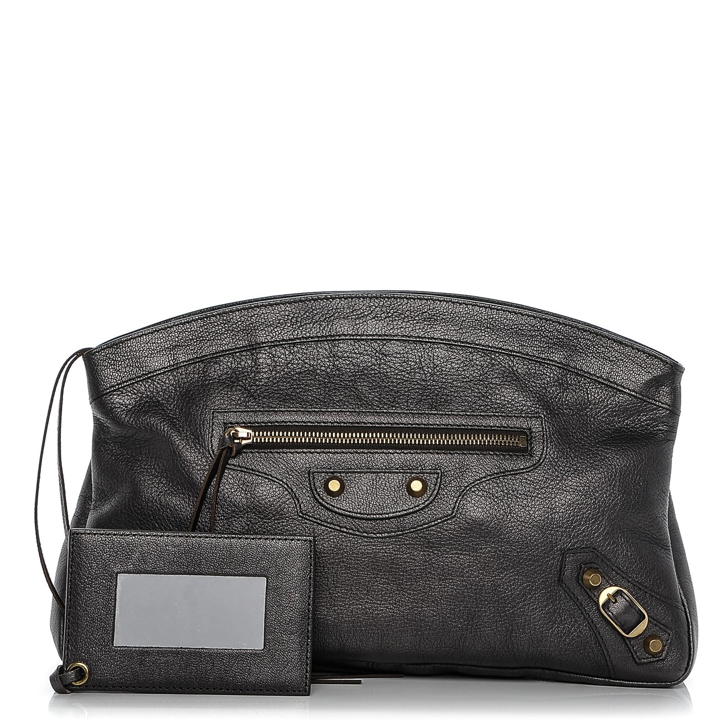 Chevre Classic Gold Hardware Premier Clutch Bronze