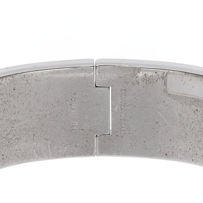Hermes Enamel Wide Clic Clac H Bracelet GM White 3 of 3
