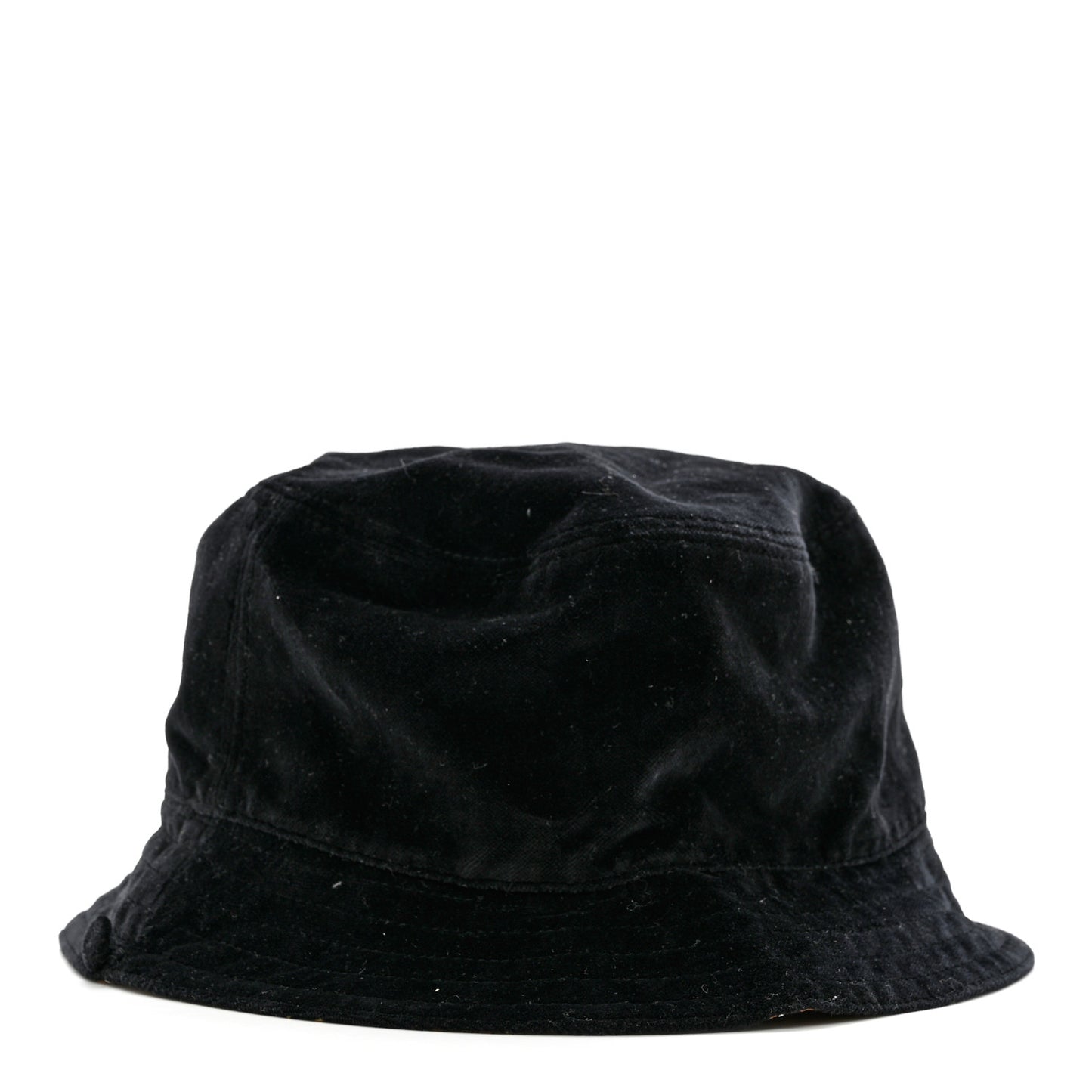Canvas Velour Printed Reversible Bucket Hat L Black Multi