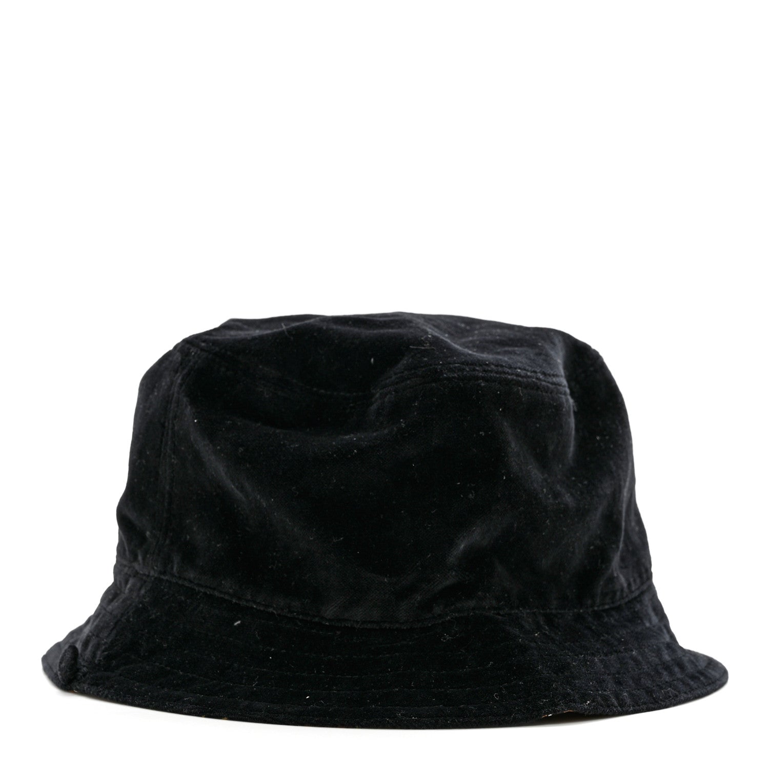 Gucci Canvas Velour Printed Reversible Bucket Hat L Black Multi 1 of 10
