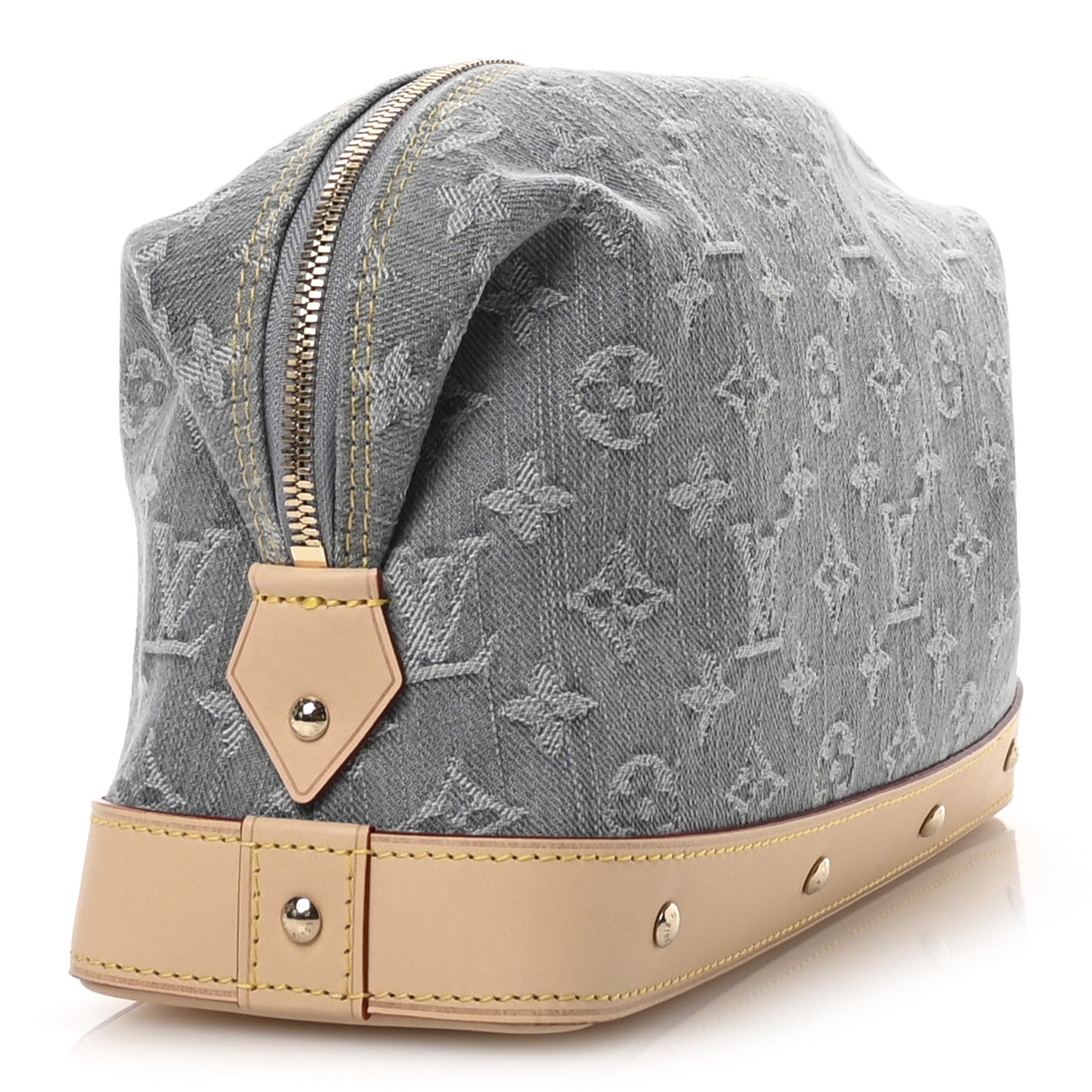 Louis Vuitton Monogram Denim Cosmetic Pouch GM Cloudy Cloudy Grey 3 of 7