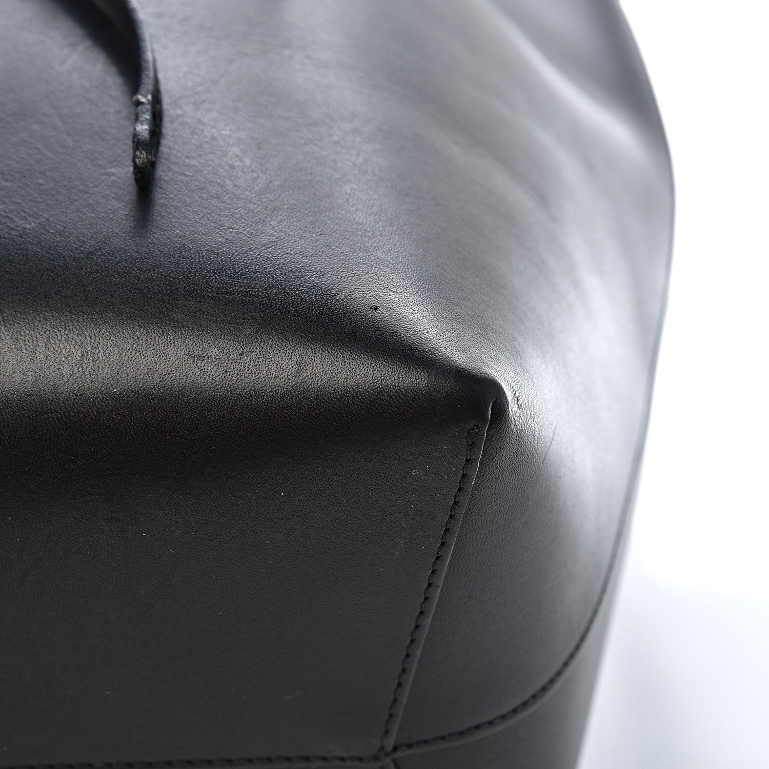 Mansur Gavriel Vegetable Tanned Calfskin Bucket Bag Black Flamma 12 of 13
