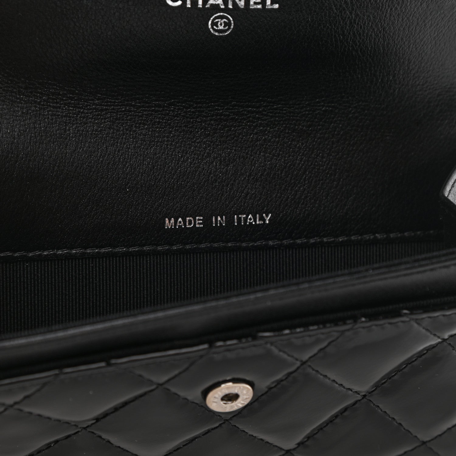 Chanel Patent Quilted Flap Card Holder So Black 6 of 8
