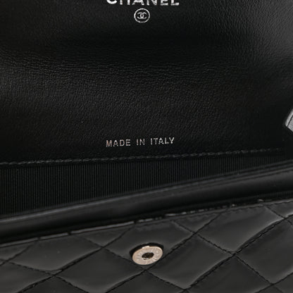 Chanel Patent Quilted Flap Card Holder So Black 6 of 8