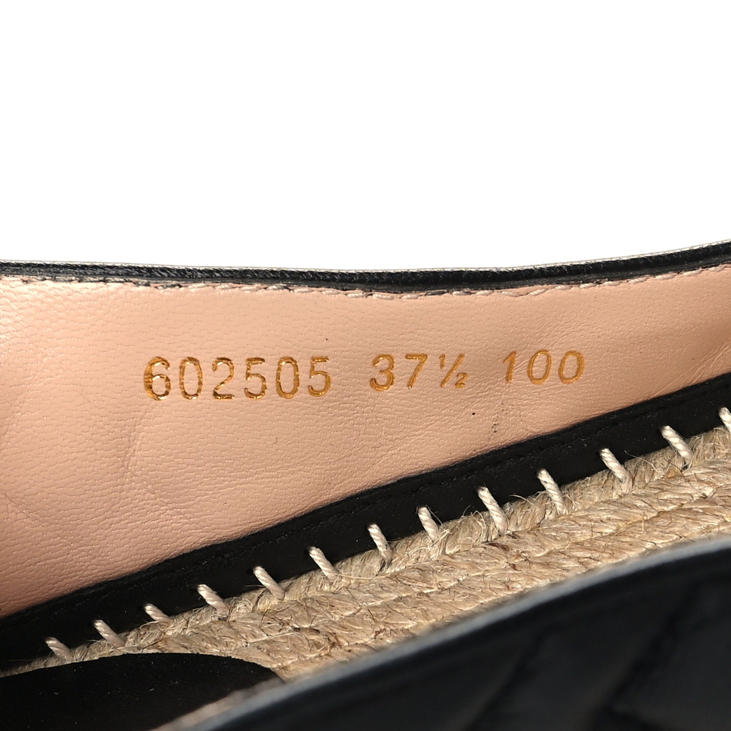 Nappa Matelasse GG Marmont Espadrilles 37.5 Black