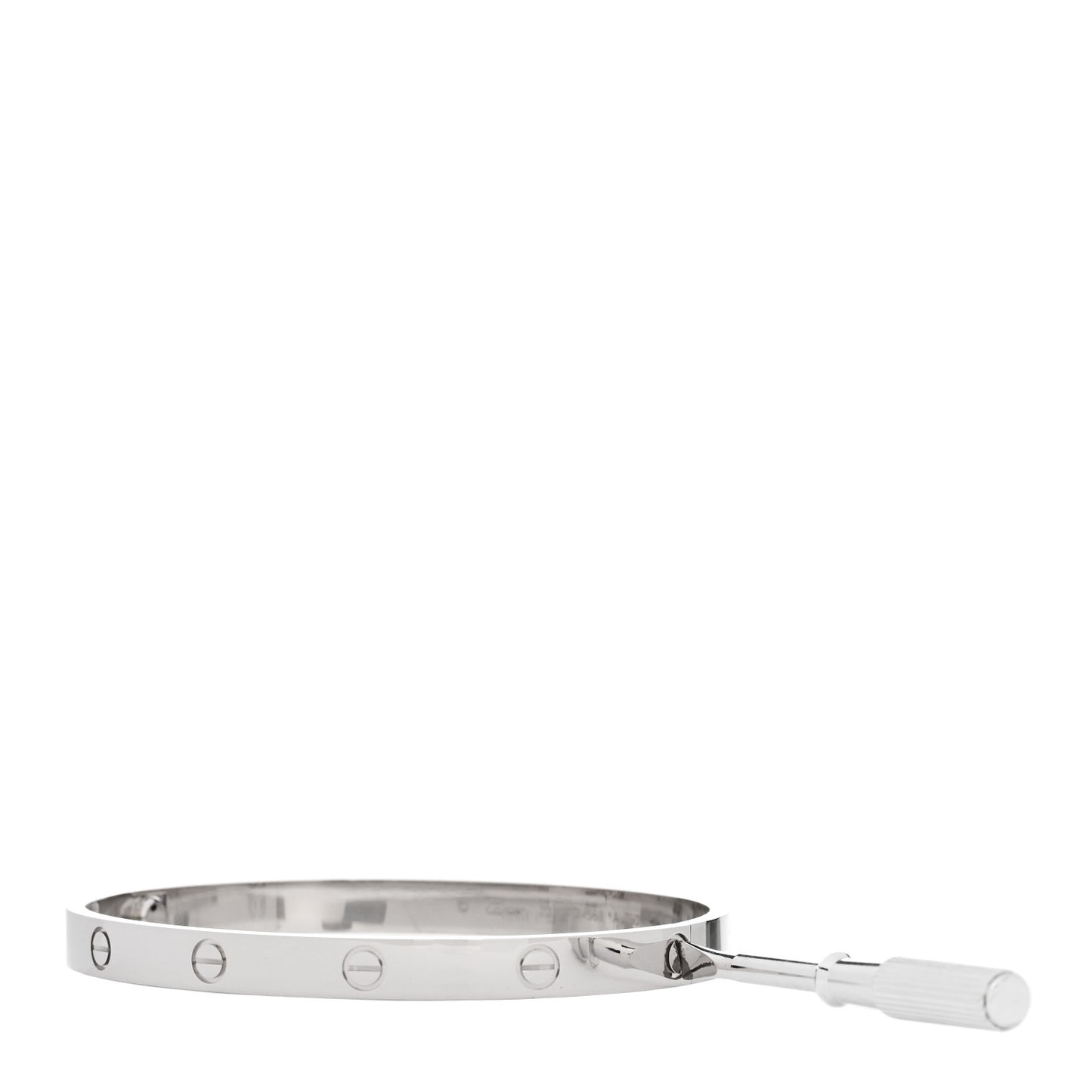 18K White Gold LOVE Bracelet 20
