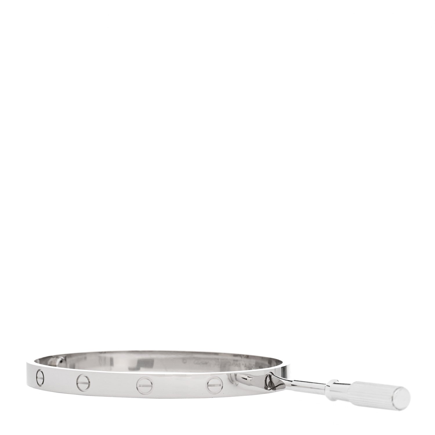 Cartier 18K White Gold LOVE Bracelet 20 2 of 6