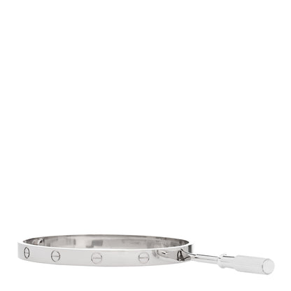 Cartier 18K White Gold LOVE Bracelet 20 2 of 6