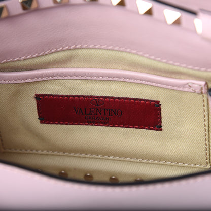 Valentino Garavani Vitello Mini Rockstud Flap Saddle Crossbody Bag Water Rose 5 of 7