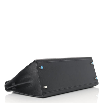 Hermes Vache Liegee Kelly Sellier 32 Black 4 of 34