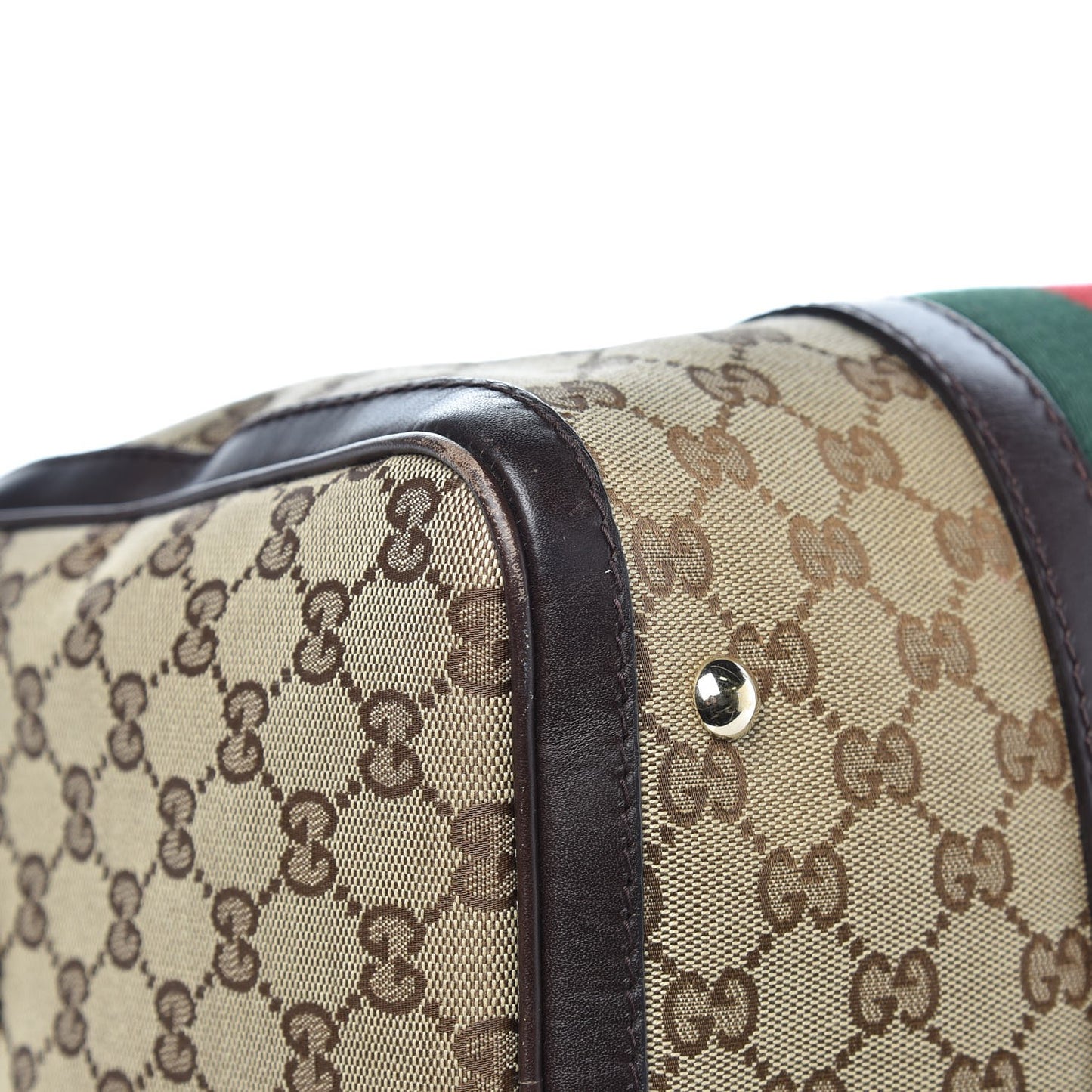 Monogram Vintage Web Medium Boston Dark Brown