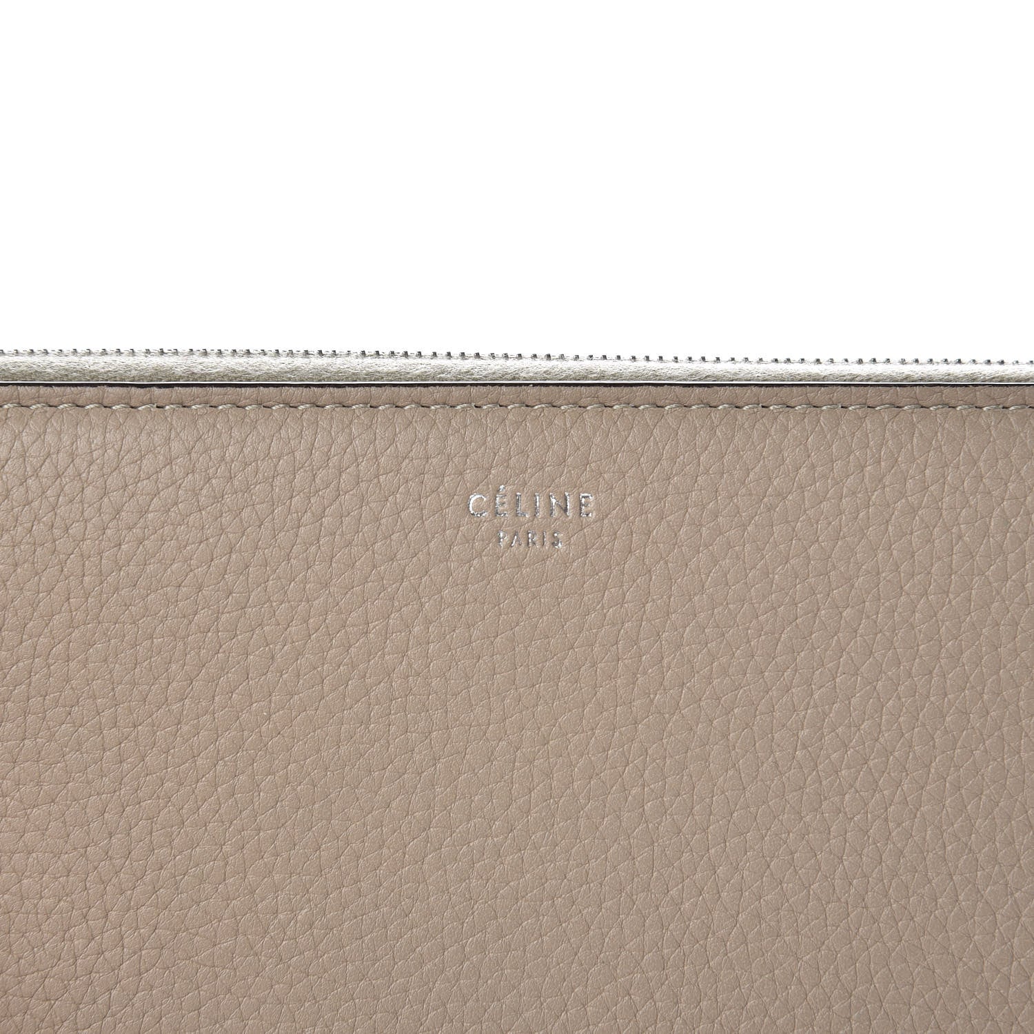Celine Grained Calfskin Large Zip Around Multifunction Wallet Dune 6 of 7