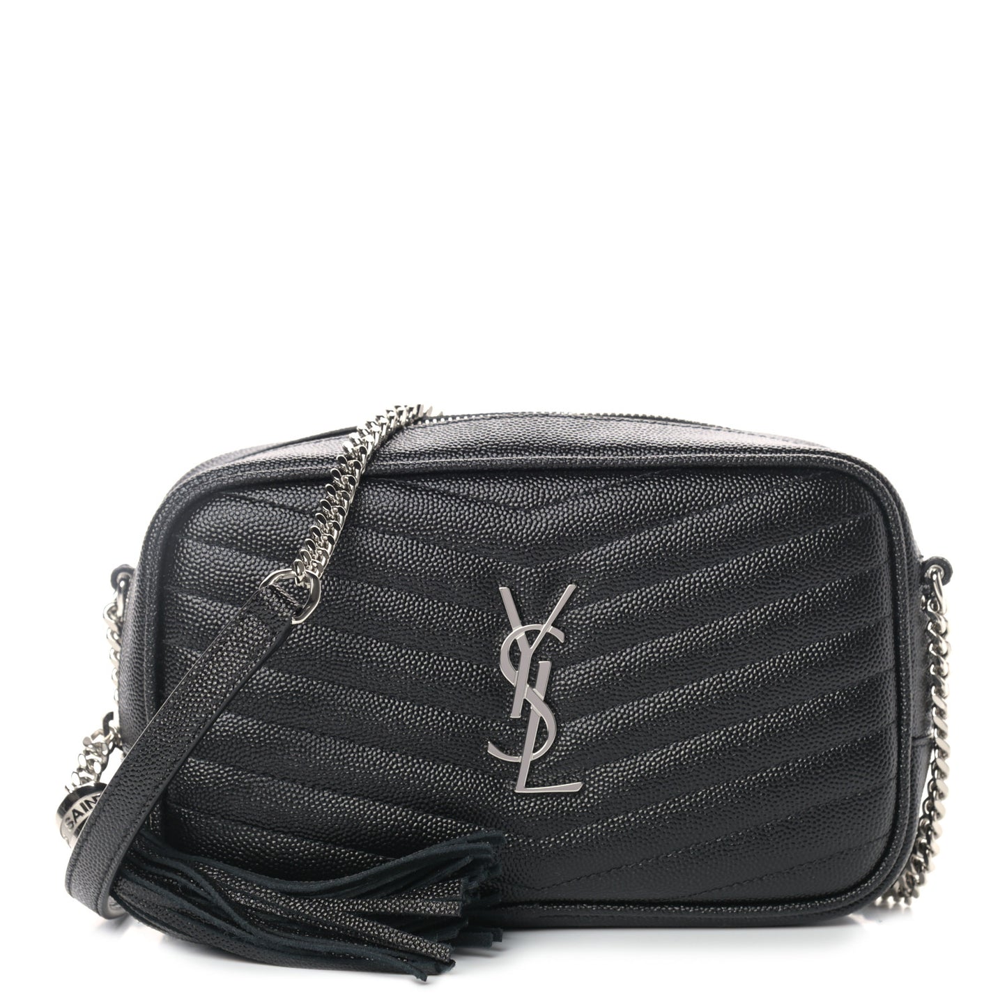 Grain De Poudre Matelasse Monogram Mini Lou Camera Bag Black