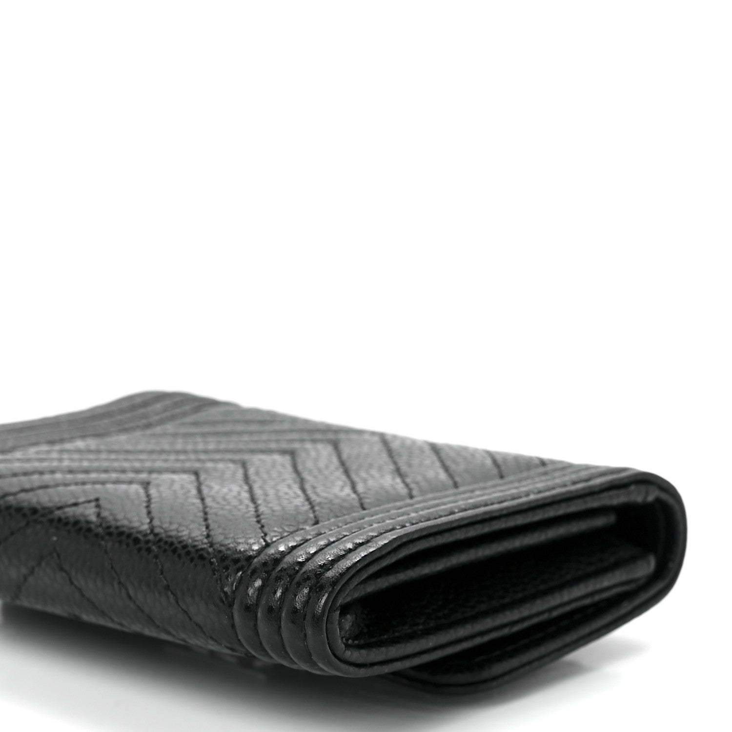 Chanel Caviar Chevron Quilted Boy Card Holder Wallet Black 11 of 11