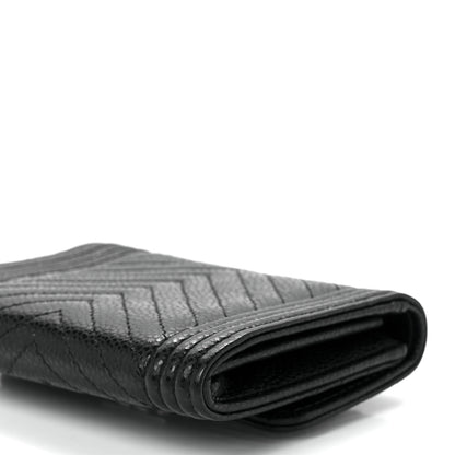 Chanel Caviar Chevron Quilted Boy Card Holder Wallet Black 11 of 11