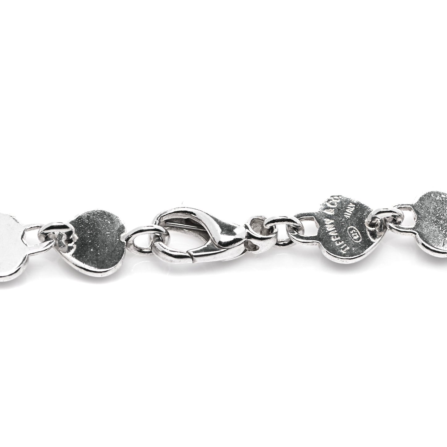 Sterling Silver Padlock Heart Link Necklace