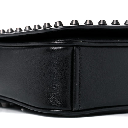 Prada Glace Calfskin Studded Crossbody Black 8 of 18