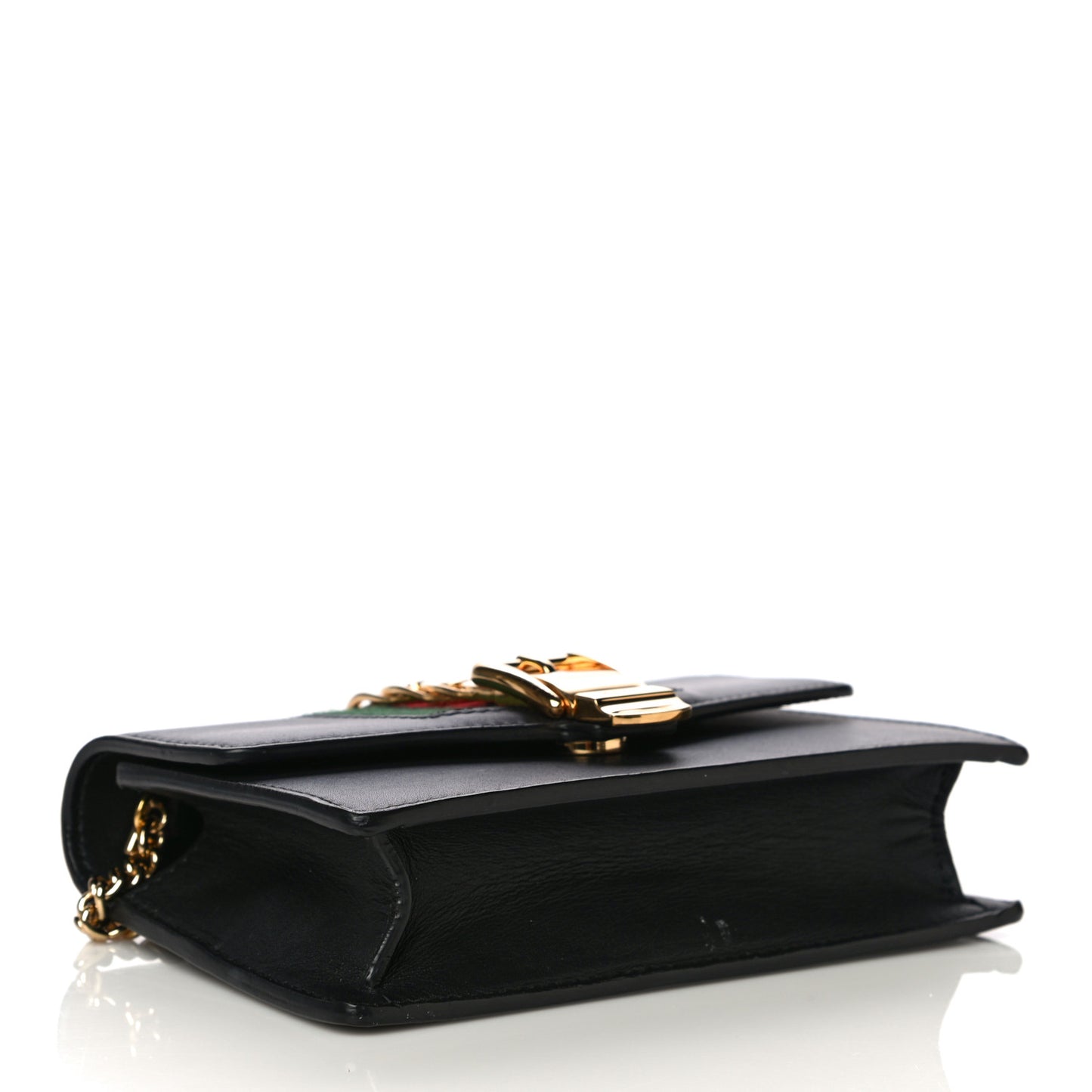 Calfskin Super Mini Sylvie Chain Shoulder Bag Black